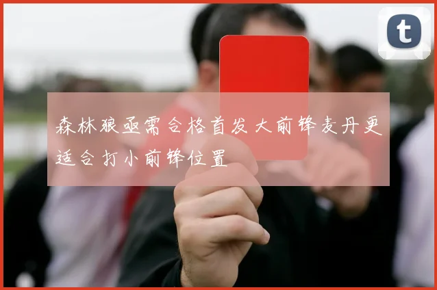 森林狼亟需合格首发大前锋麦丹更适合打小前锋位置